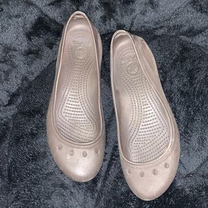 Crocs brown slip one size W 8